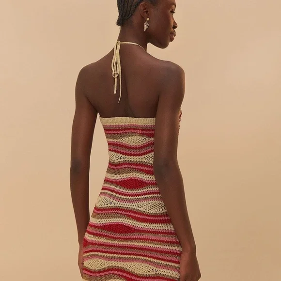 NEW Farm Rio Mixed Waves Sleeveless Knit Mini Dress